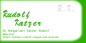 rudolf katzer business card